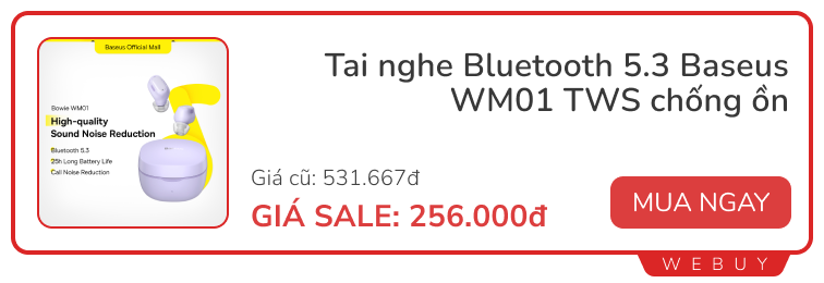 Tai nghe, phụ kiện ô tô, cáp sạc... lại sale: Giá chỉ từ 37.000 đồng- Ảnh 2.