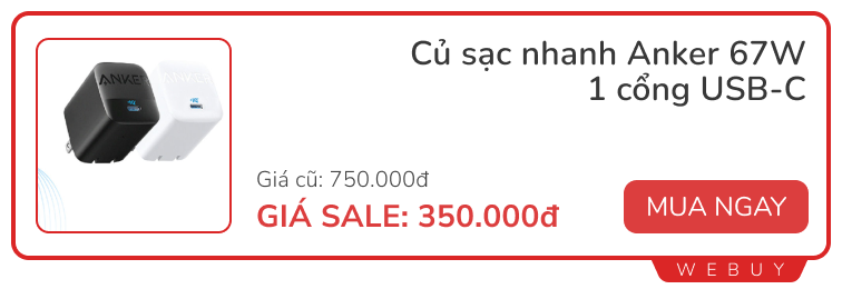 Tai nghe chống ồn Anker 489.000đ, dán màn hình cong 159.000đ, sạc nhanh 67W 390.000đ và loạt deal "xịn" dịp cuối tháng- Ảnh 6.