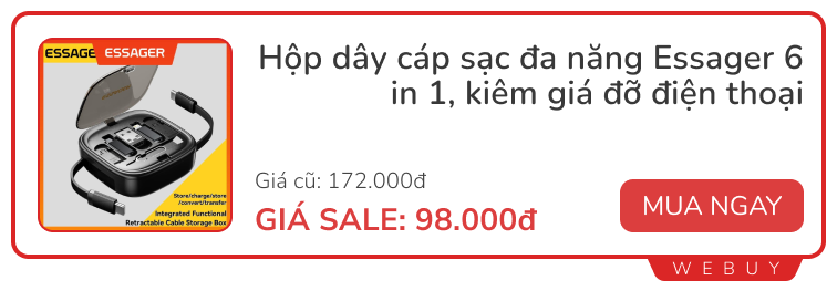 Vợt deal tai nghe, bộ cáp sạc, ổ cắm: Món nào cũng rẻ, đắt nhất chỉ 104.000 đồng- Ảnh 3.