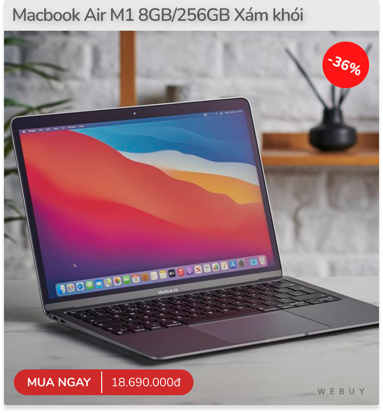 Đồ điện tử sale "tới bến" dịp 8/8: Macbook Air M1 giảm 35%, Z Fold6 giảm đến 6 triệu, tai nghe chống ồn Anker giảm 40%...- Ảnh 1.