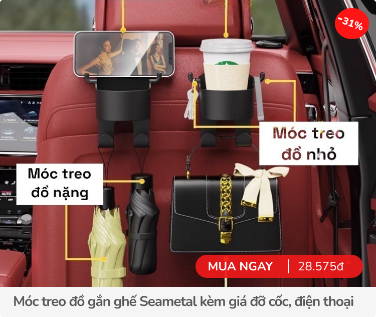 5 món phụ kiện ô tô đang sale to lên tới 53%: Giá đỡ điện thoại, Tẩu sạc, Máy hút bụi...- Ảnh 4.