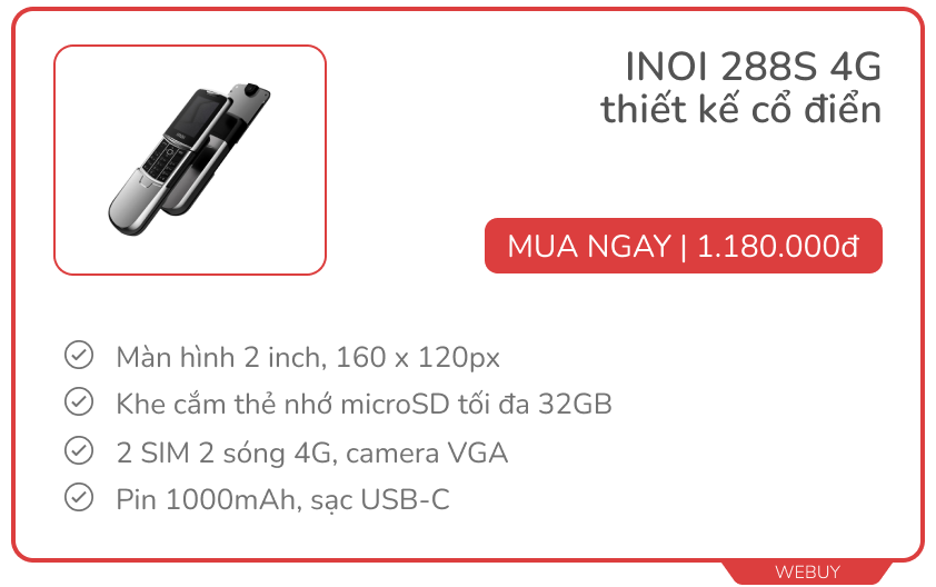 Gợi ý 7 điện thoại "cục gạch" hiệu Nokia, Vtel, Xiaomi... giá từ 399.000đ trang bị 4G không lo cắt sóng- Ảnh 6.